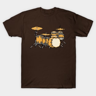 Pixel Led Wood Drums T-Shirt